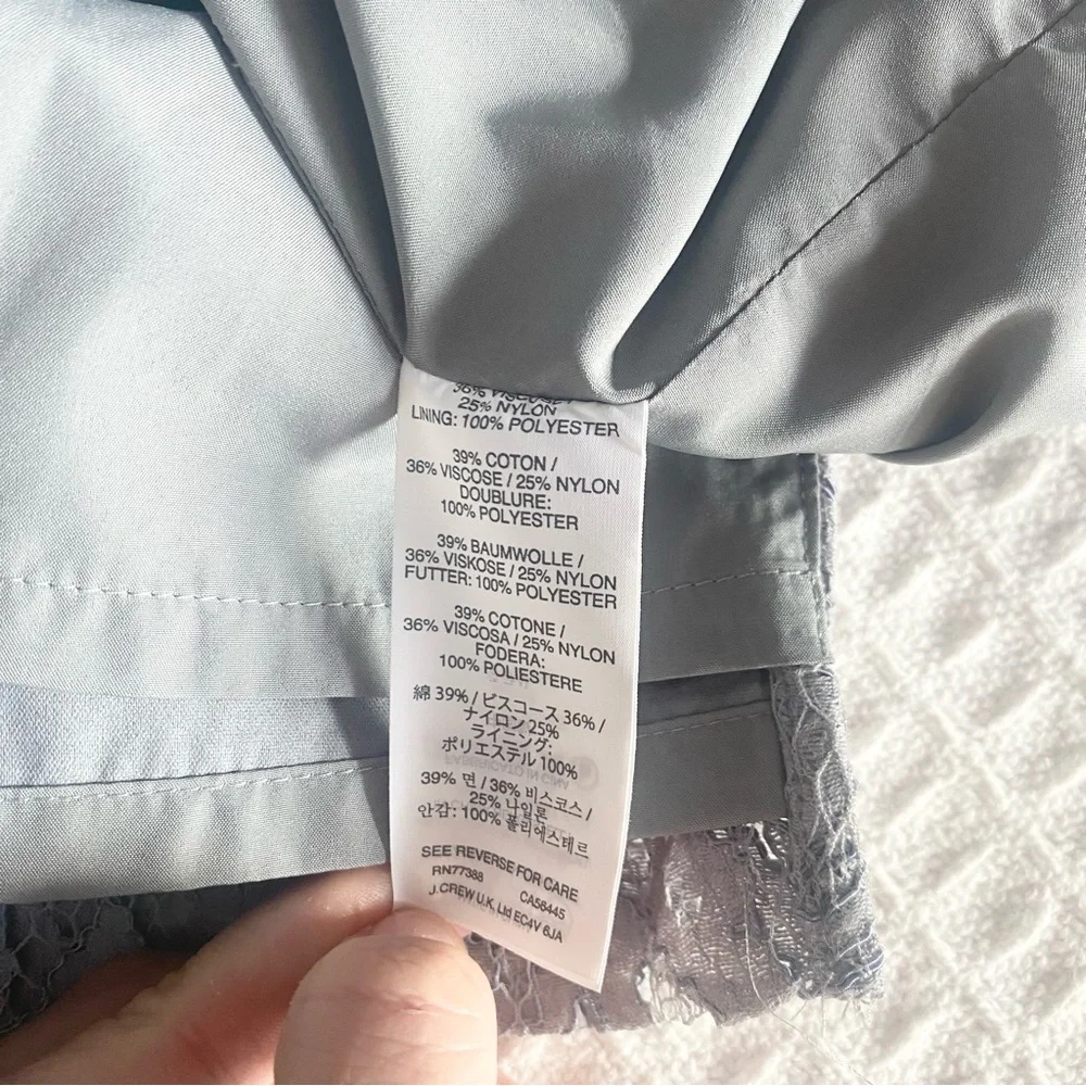 J. Crew Pamela dress Leavers lace grey size 4
